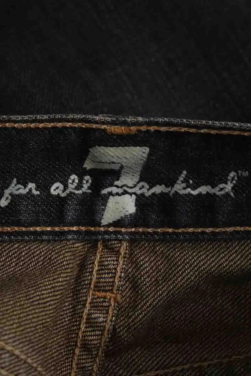 Jean droit 7 For All Mankind Bleu en Coton