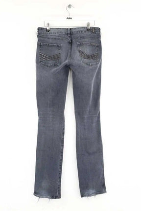 Jean droit 7 For All Mankind Gris en Coton