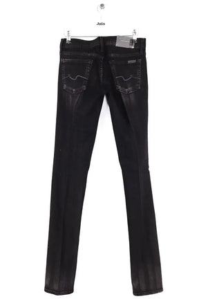Jean droit 7 For All Mankind Noir en Coton