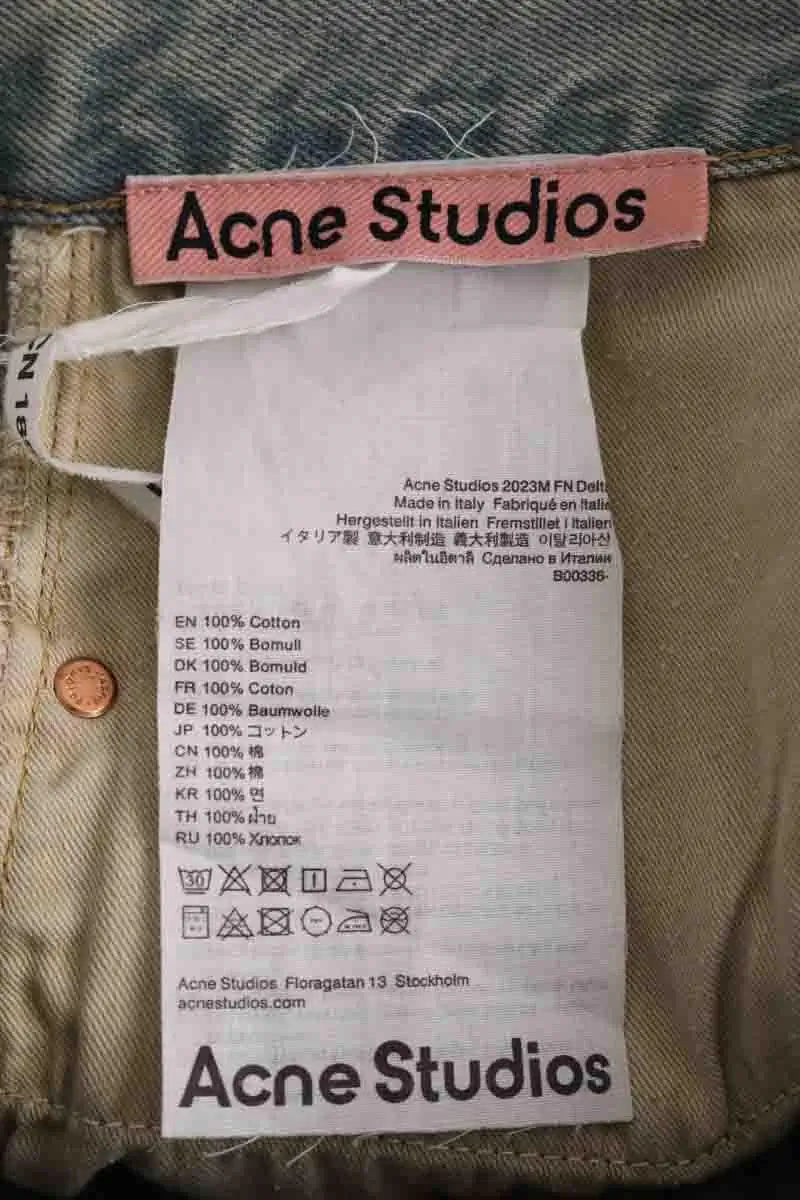 Jean droit Acne Studios Beige en Coton