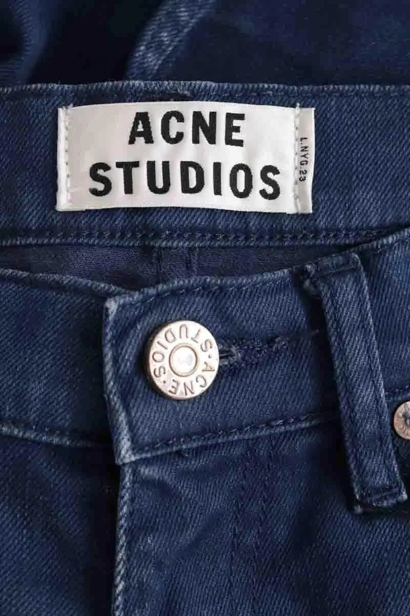 Jean droit Acne Studios Bleu en Coton