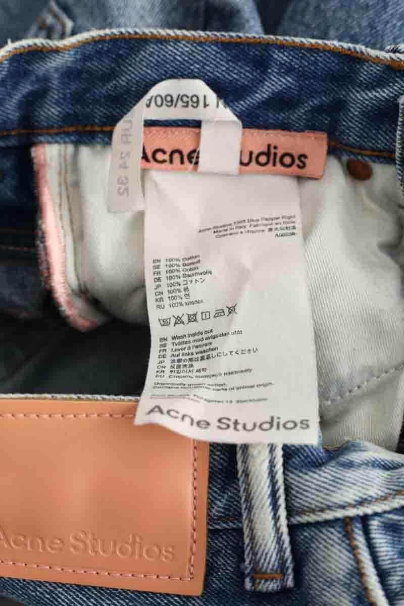 Jean droit Acne Studios Bleu en Coton