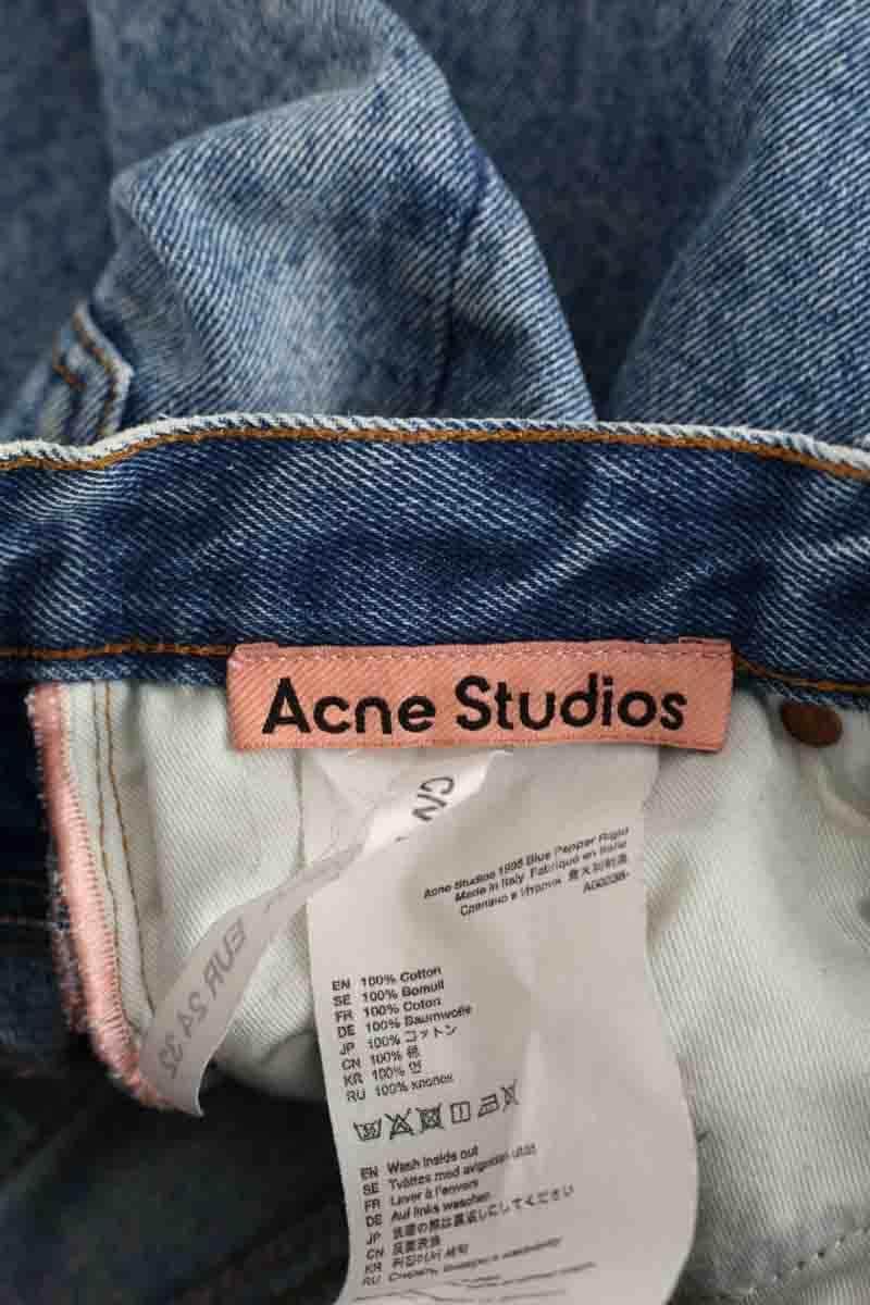 Jean droit Acne Studios Bleu en Coton