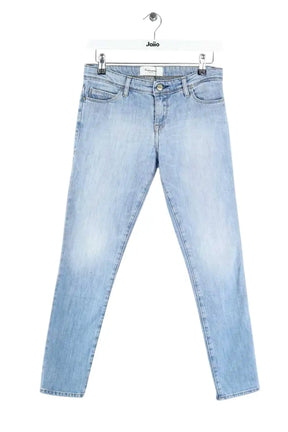Jean droit Acquaverde Bleu en Coton, taille S - Seconde Main