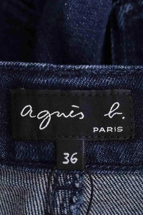 Jean droit Agnès B. Bleu en Coton