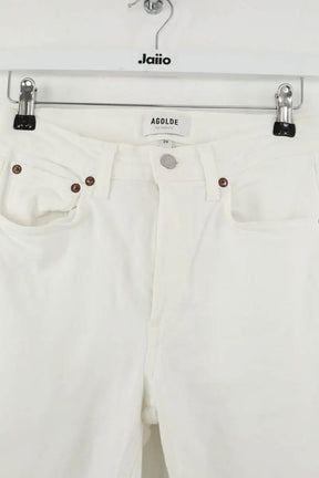 Jean droit Agolde Blanc en Coton