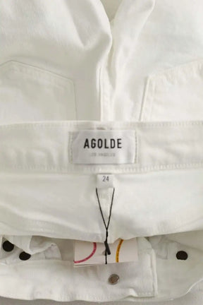 Jean droit Agolde Blanc en Coton