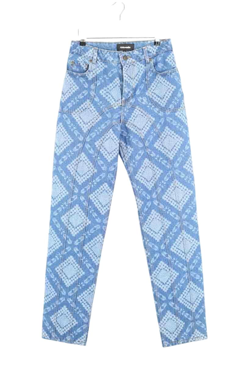 Jean droit Ahluwalia Bleu en Coton, taille XS - Seconde Main