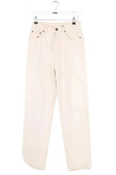 Jean droit American Vintage Beige en Coton, taille XS - Seconde Main