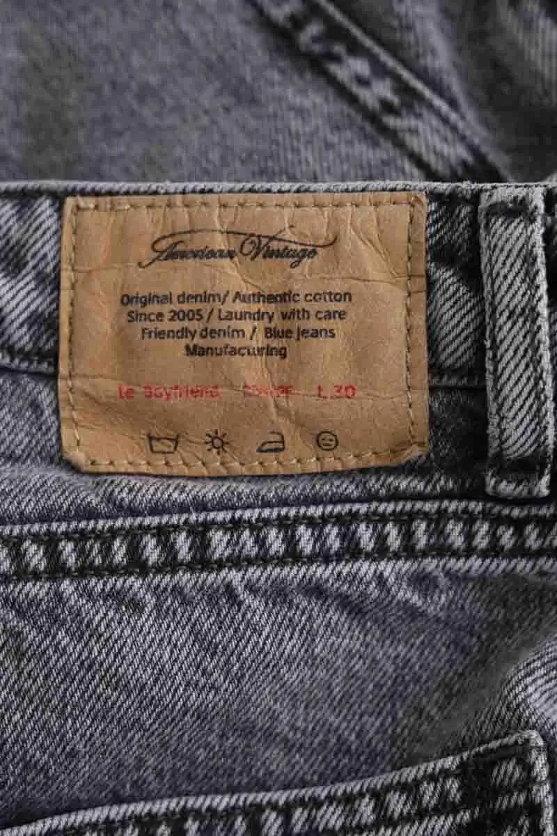 Jean droit American Vintage Noir en Coton
