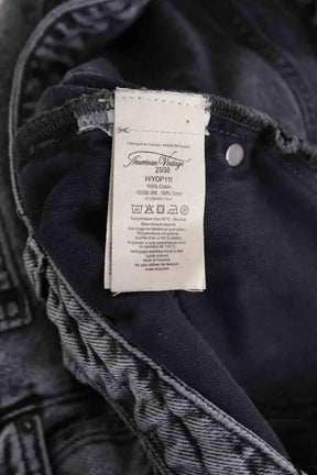 Jean droit American Vintage Noir en Coton