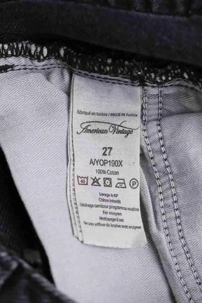 Jean droit American Vintage Noir en Coton