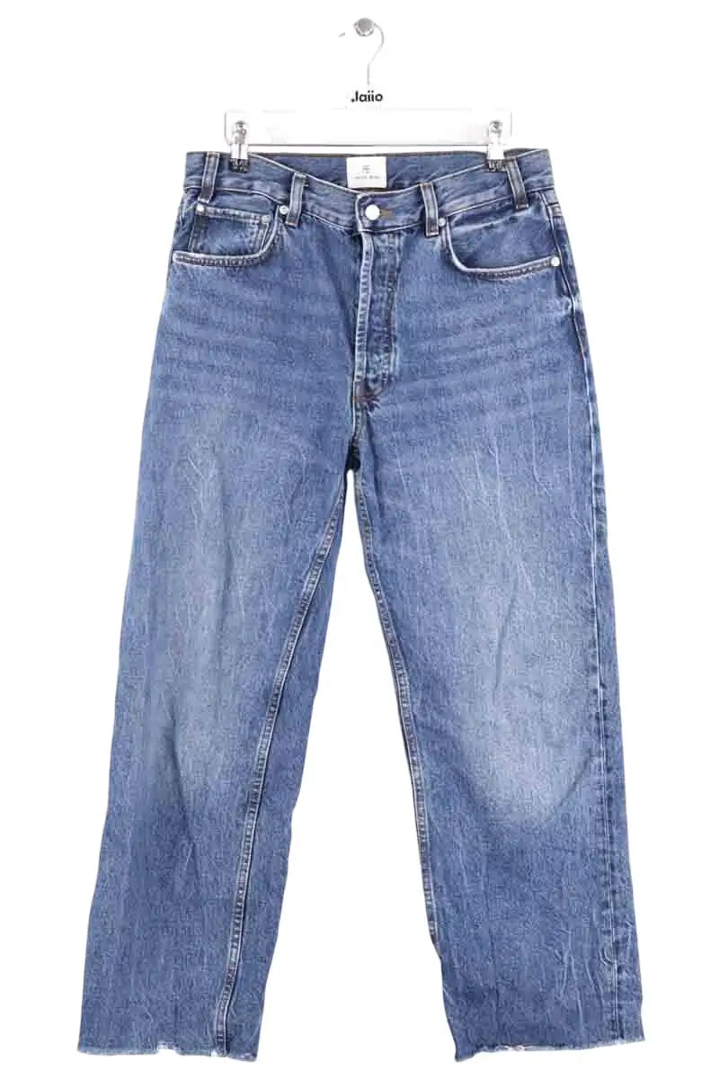 Jean droit Anine Bing Bleu en Coton, taille M - Seconde Main