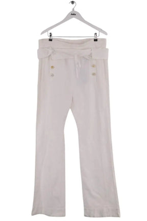 Jean droit Ann Demeulemeester Blanc en Coton, taille XXL - Seconde Main