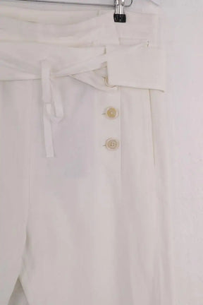 Jean droit Ann Demeulemeester Blanc en Coton