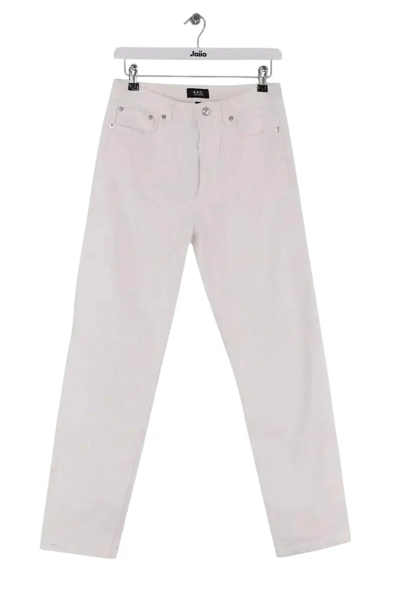 Jean droit APC Blanc en Coton, taille XS - Seconde Main