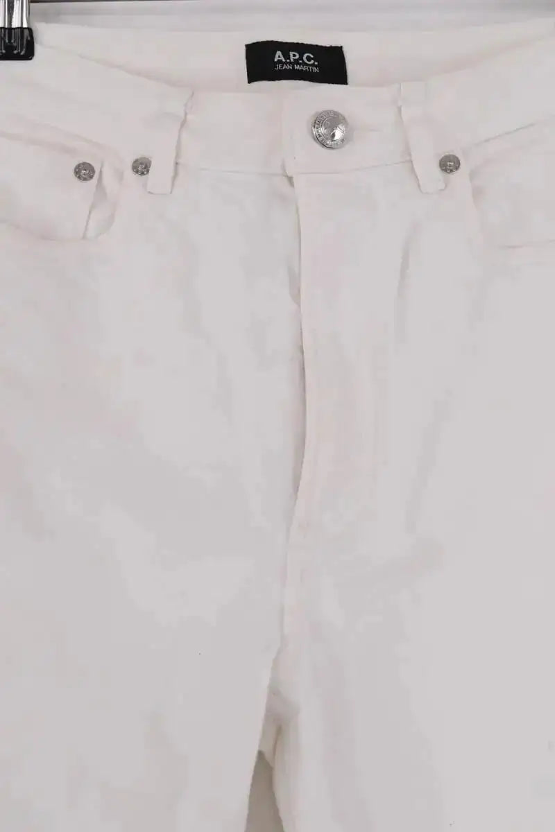 Jean droit APC Blanc en Coton