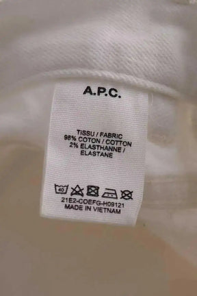 Jean droit APC Blanc en Coton