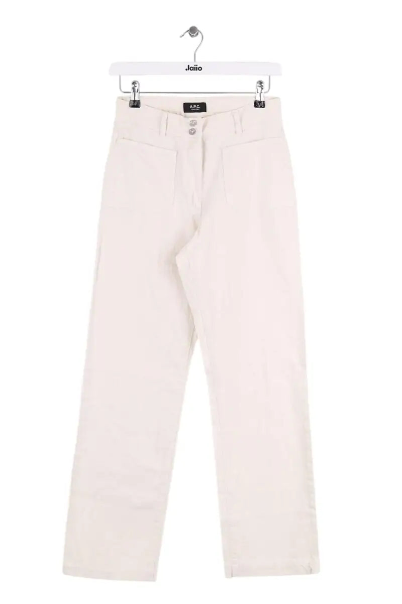 Jean droit APC Davi Blanc en Coton, taille XS - Seconde Main