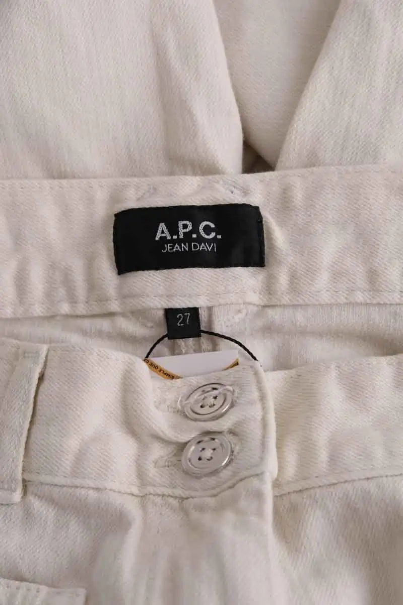 Jean droit APC Davi Blanc en Coton