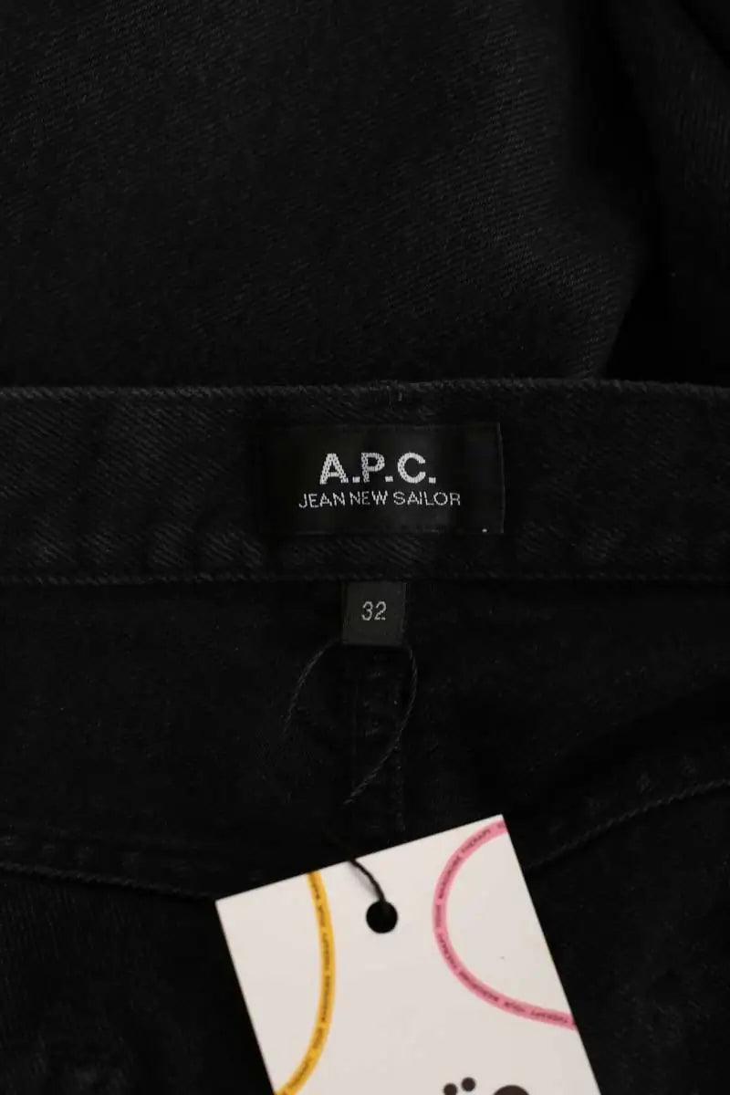 Jean droit APC Noir en Coton