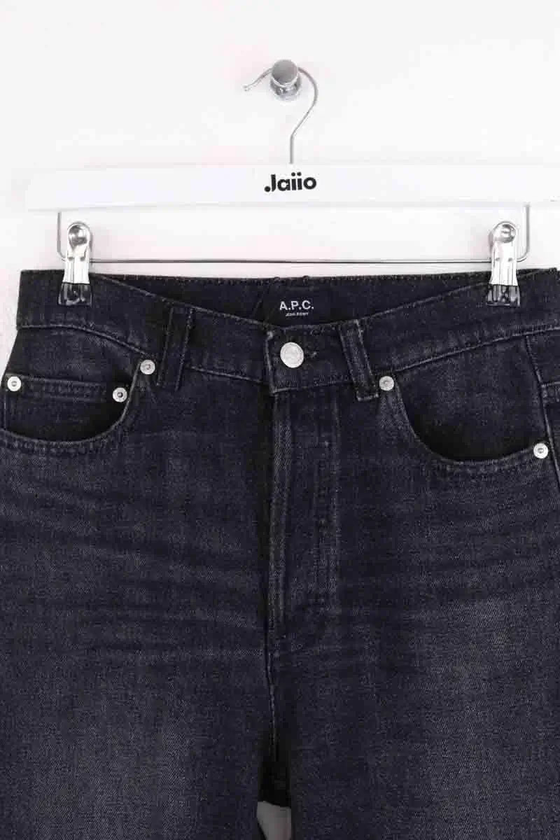Jean droit APC Noir en Coton