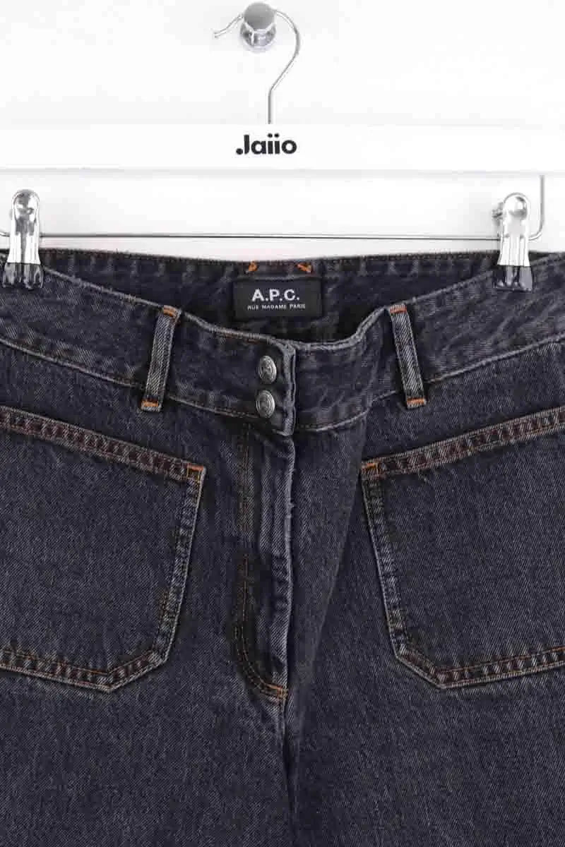 Jean droit APC Noir en Coton