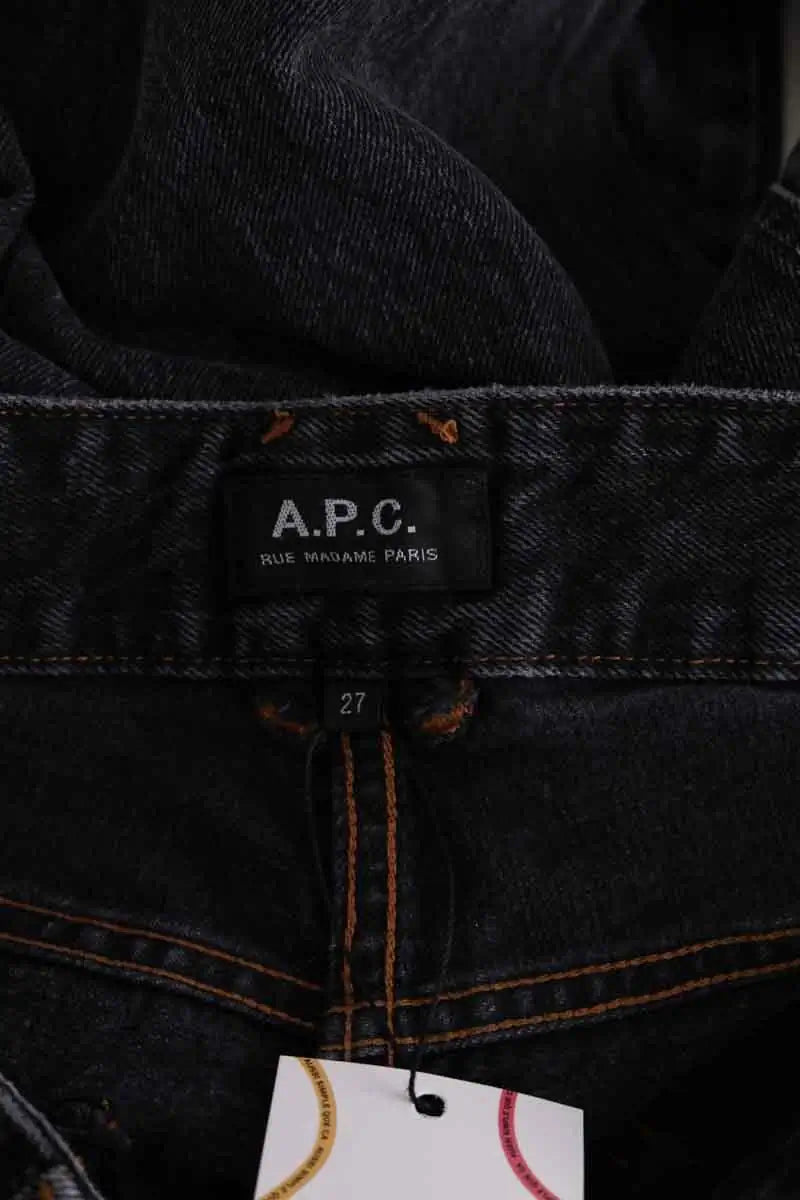 Jean droit APC Noir en Coton