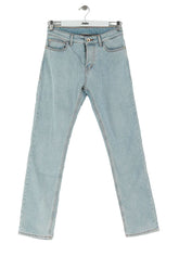 Jean droit Armani Bleu en Coton, taille S - Seconde Main