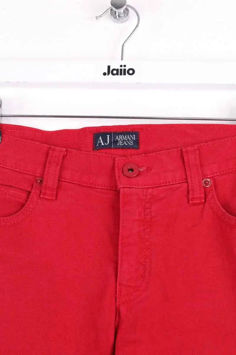 Jean droit Armani Jeans Rouge en Coton