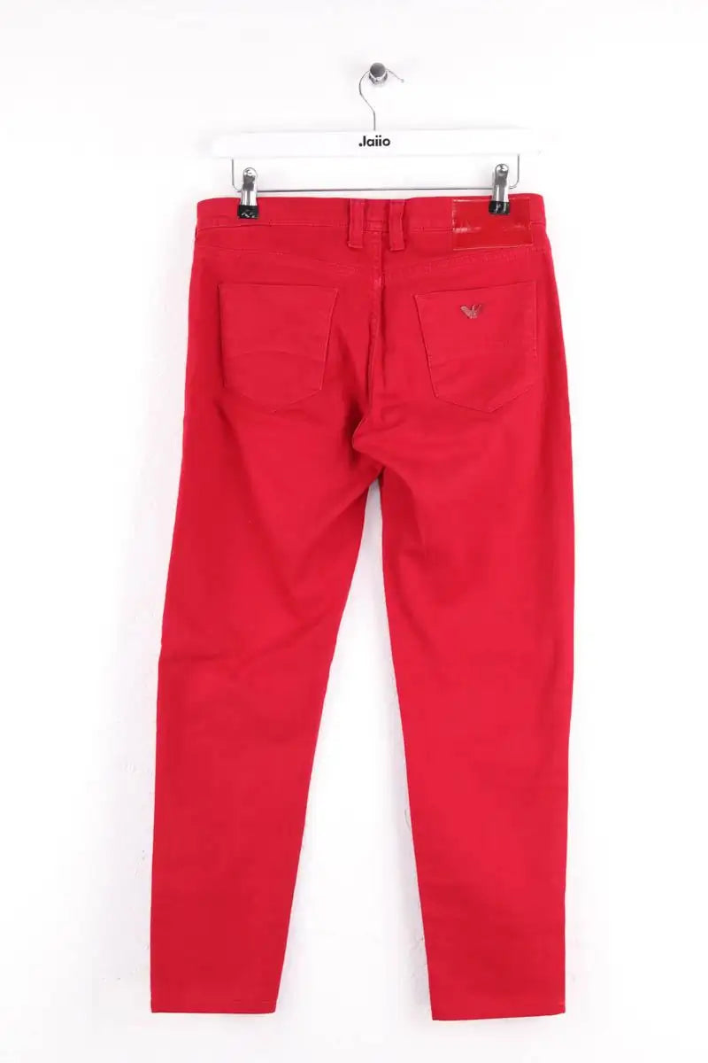 Jean droit Armani Jeans Rouge en Coton
