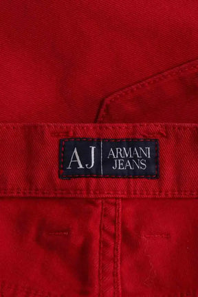 Jean droit Armani Jeans Rouge en Coton