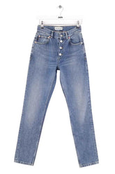 Jean droit Balenciaga Bleu en Coton, taille XS - Seconde Main