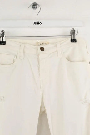 Jean droit Bash Bachir Blanc en Coton