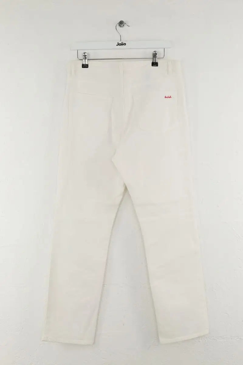 Jean droit Ba&Sh Blanc en Coton - élasthanne