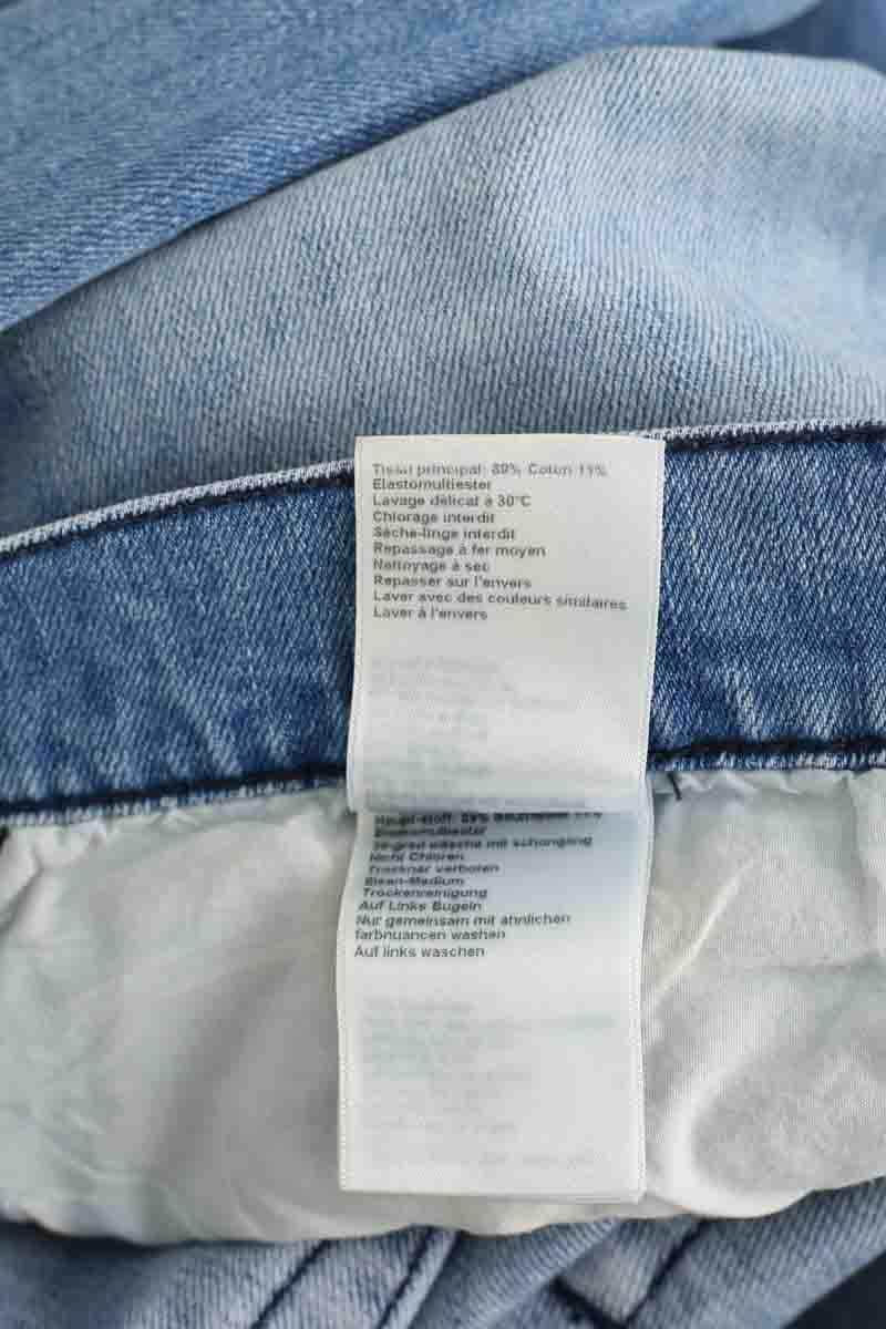 Jean droit Bash Bleu en Coton
