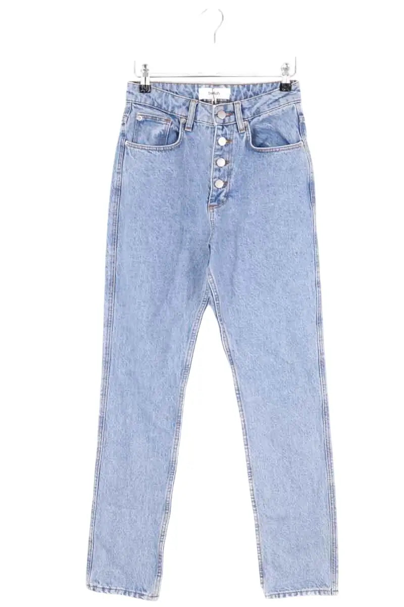 Jean droit Ba&Sh Bleu en Coton, taille XS - Seconde Main