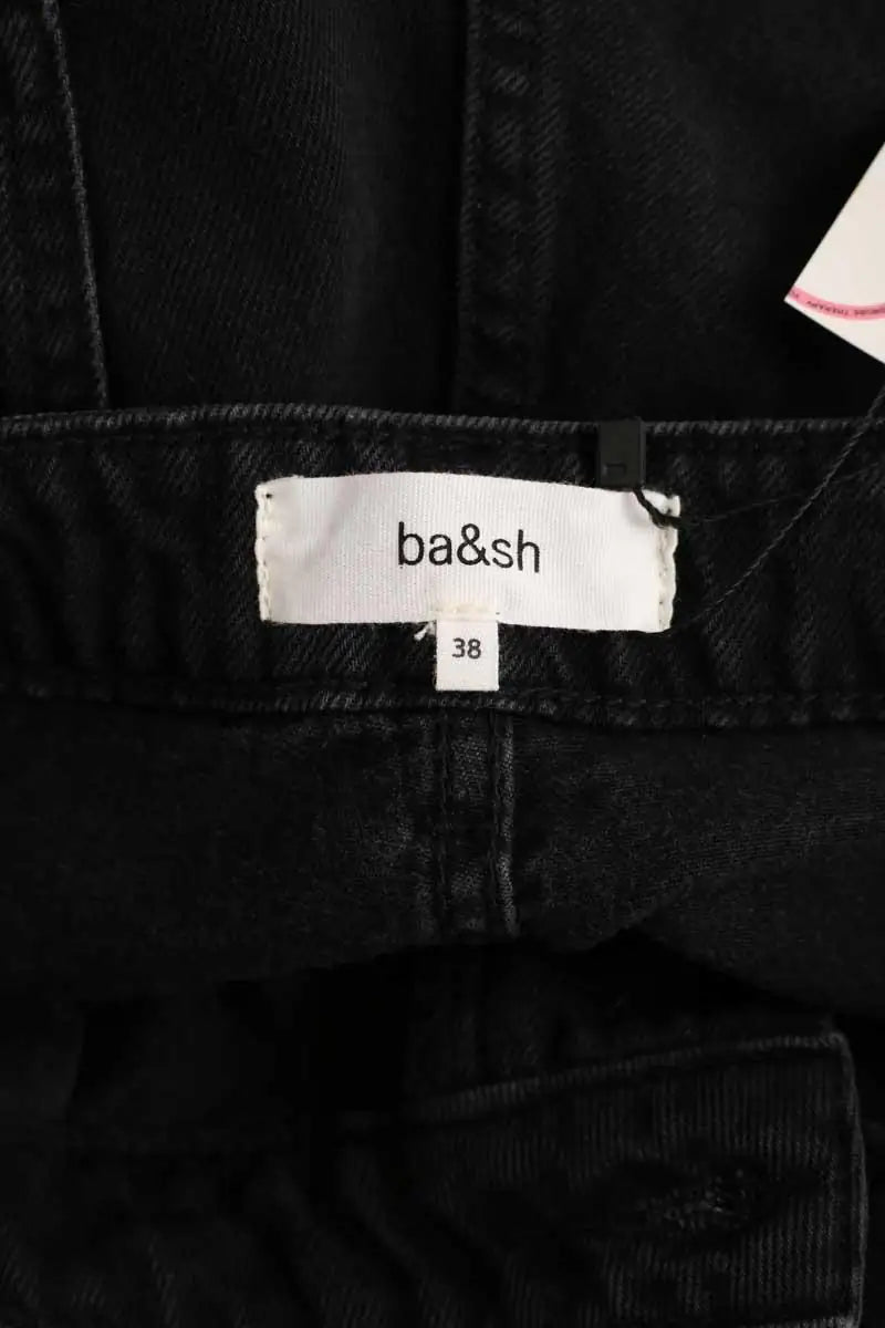 Jean droit Ba&Sh Noir en Coton