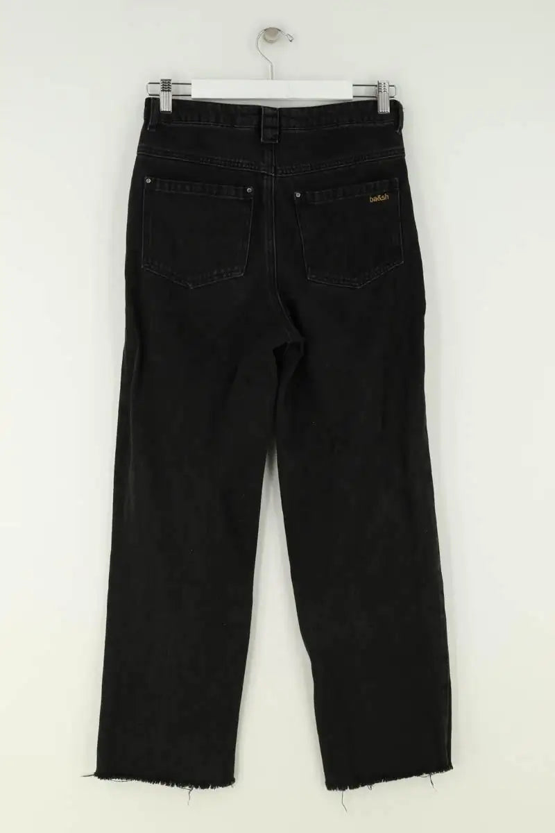 Jean droit Ba&Sh Noir en Coton
