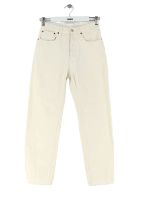 Jean droit Bellerose Blanc en Coton, taille XS - Seconde Main