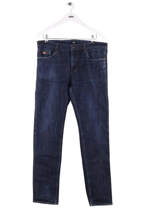 Jean droit Boss Bleu en Coton, taille M - Seconde Main
