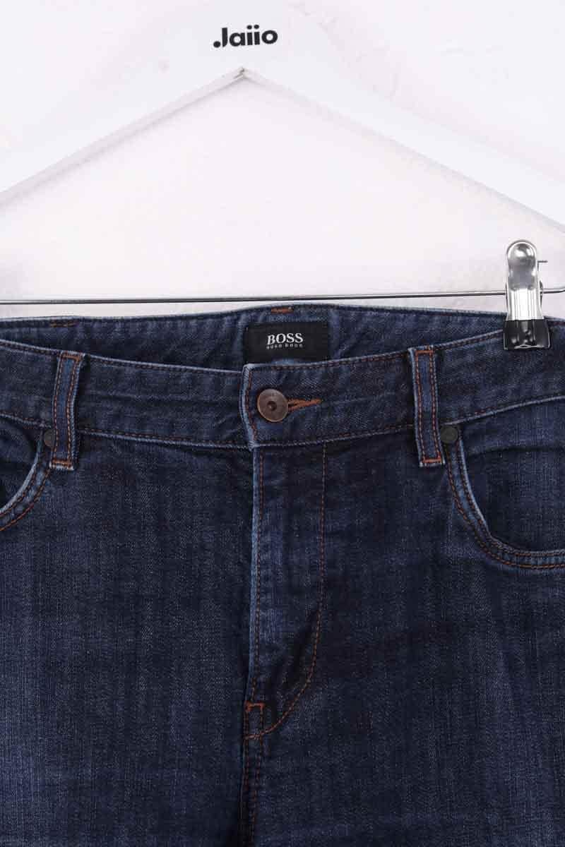 Jean droit Boss Bleu en Coton