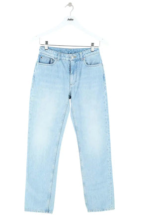 Jean droit Burberry Bleu en Coton, taille XS - Seconde Main