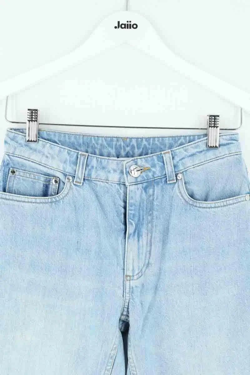 Jean droit Burberry Bleu en Coton