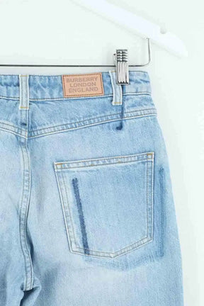 Jean droit Burberry Bleu en Coton