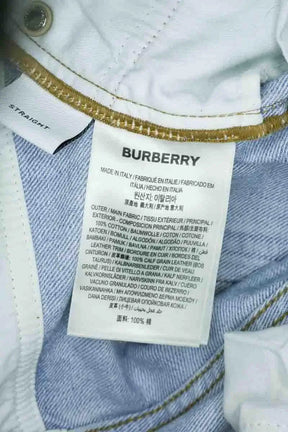 Jean droit Burberry Bleu en Coton