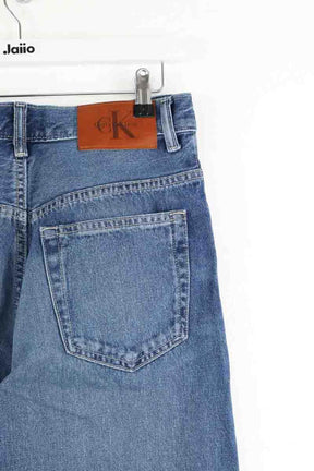 Jean droit Calvin Klein Barrel jean Bleu en Coton