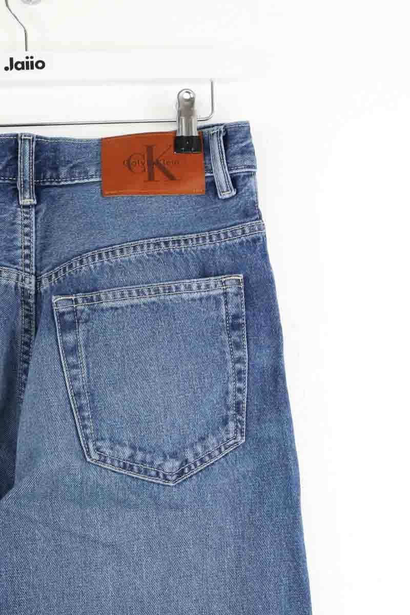 Jean droit Calvin Klein Barrel jean Bleu en Coton