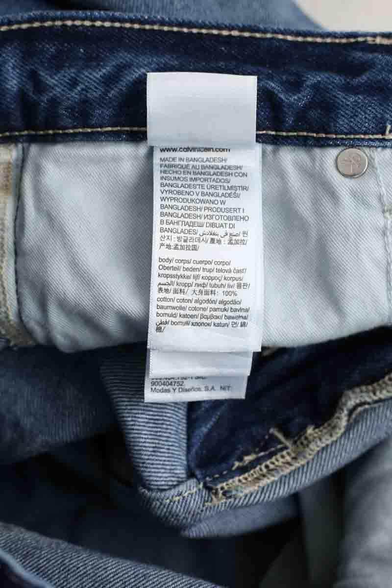 Jean droit Calvin Klein Barrel jean Bleu en Coton