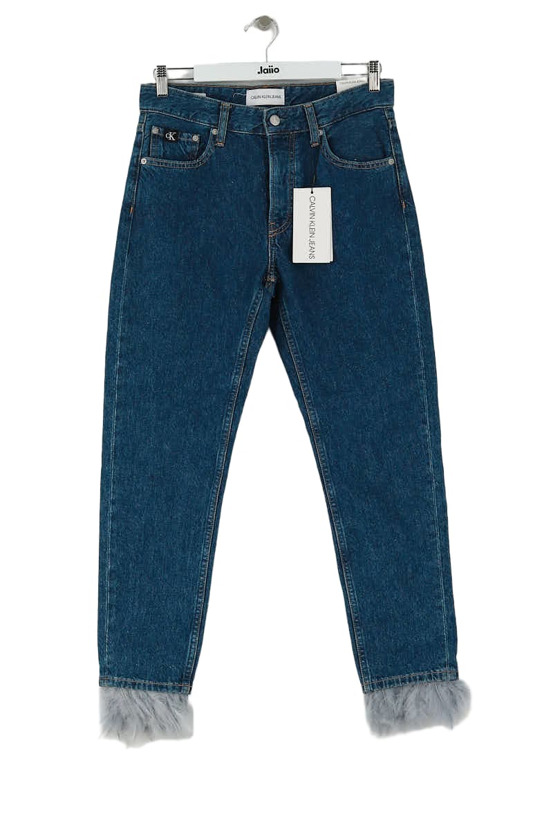 Jean droit Calvin Klein Bleu en Coton, taille M - Seconde Main